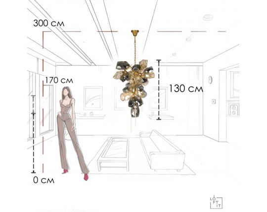 Подвесная люстра LOFT IT Britannica 10401/800M