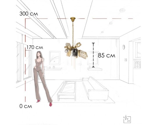 Подвесная люстра LOFT IT Britannica 10401/600S