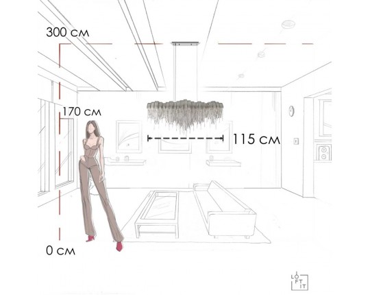 Подвесная люстра LOFT IT Volver 10404/1150L SN