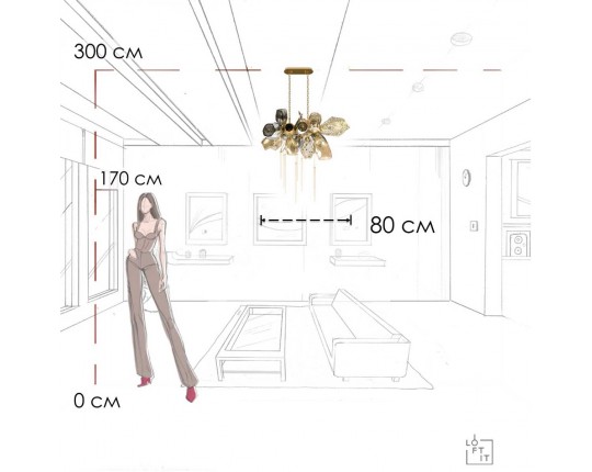 Подвесная люстра LOFT IT Britannica 10401/800L