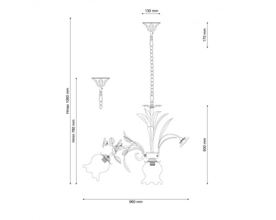 Подвесная люстра Lucia Tucci Fiori Di Rose 184.8.1