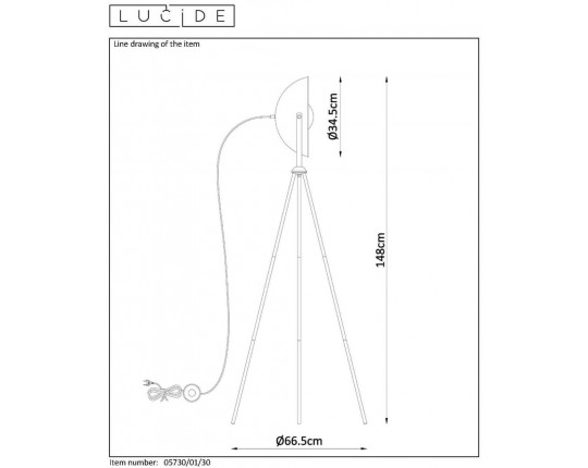 Торшер Lucide Alvaro 05730/01/30