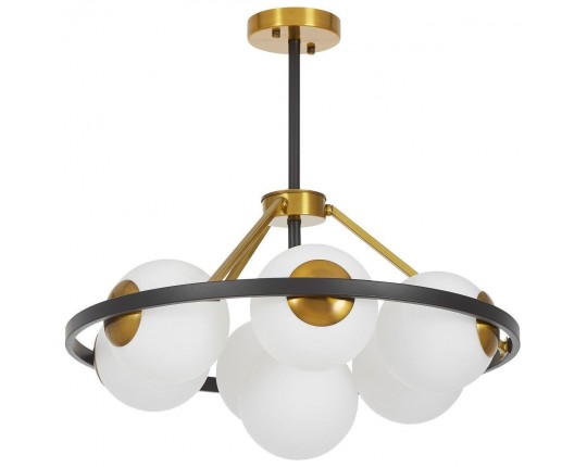 Подвесная люстра Lumina Deco Donzano LDP 8034-7 BK+WT
