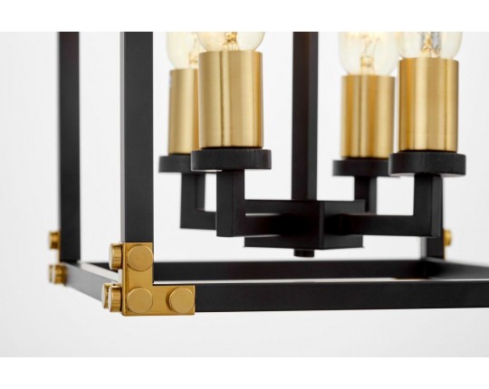 Подвесная люстра Lumina Deco Waldorf LDP 1140-4 BK+MD
