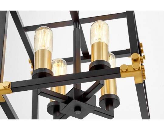 Подвесная люстра Lumina Deco Waldorf LDP 1140-4 BK+MD