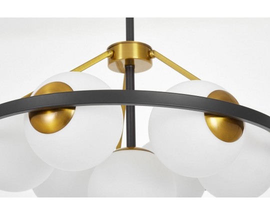 Подвесная люстра Lumina Deco Donzano LDP 8034-7 BK+WT