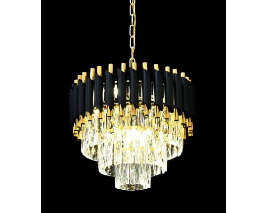 Подвесная люстра Lumina Deco Funneli LDP 6003-400 BK+F.GD