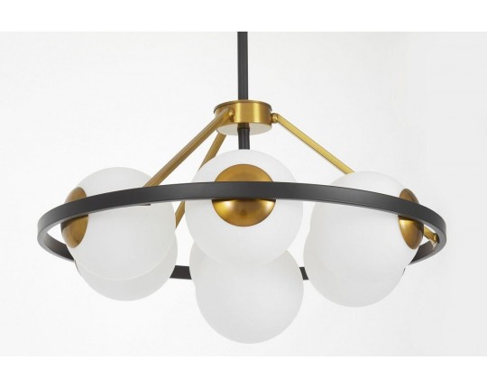 Подвесная люстра Lumina Deco Donzano LDP 8034-7 BK+WT