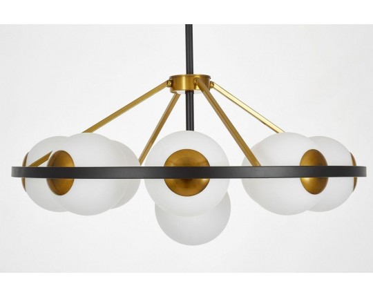 Подвесная люстра Lumina Deco Donzano LDP 8034-9 BK+WT