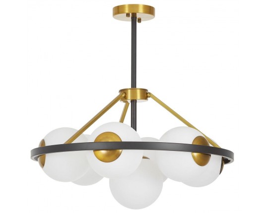 Подвесная люстра Lumina Deco Donzano LDP 8034-7 BK+WT