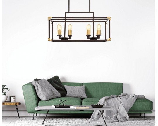 Подвесная люстра Lumina Deco Waldorf LDP 1140-8 BK+MD