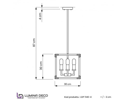 Подвесная люстра Lumina Deco Waldorf LDP 1140-4 BK+MD