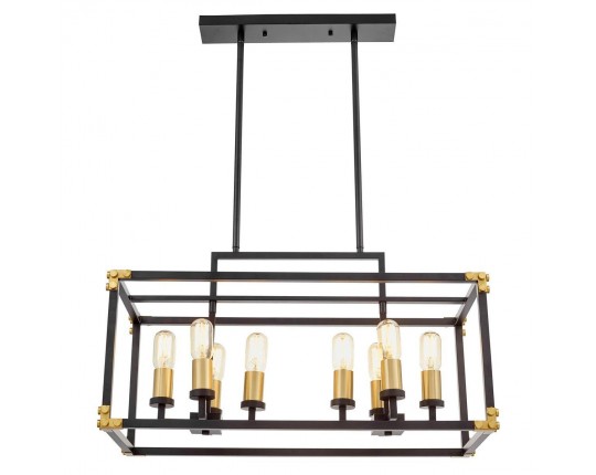 Подвесная люстра Lumina Deco Waldorf LDP 1140-8 BK+MD