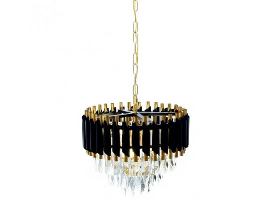 Подвесная люстра Lumina Deco Funneli LDP 6003-400 BK+F.GD