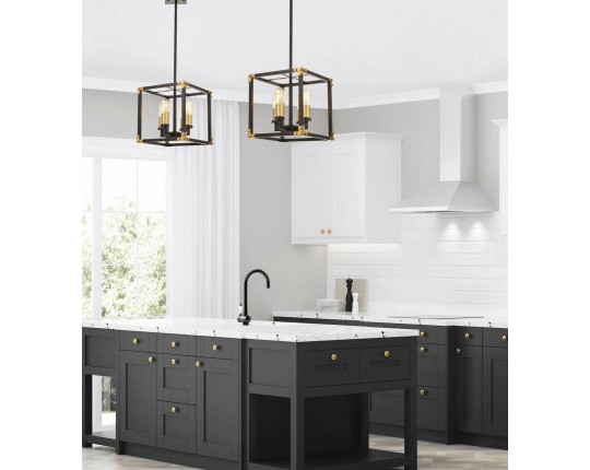 Подвесная люстра Lumina Deco Waldorf LDP 1140-4 BK+MD