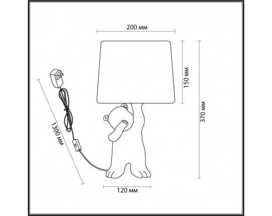 Настольная лампа Lumion Moderni Bear 5662/1T