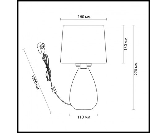 Настольная лампа Lumion Moderni Fusae 5666/1T