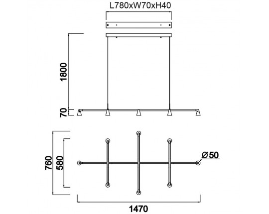 Подвесная люстра Mantra Africa 9408