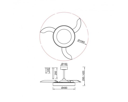 Люстра-вентилятор Mantra NISEKO FAN M 9011
