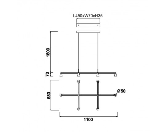 Подвесная люстра Mantra Africa 9409