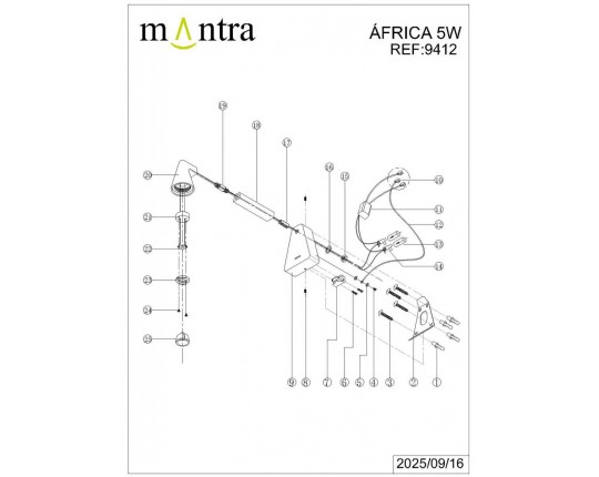 Настенный светильник Mantra Africa 9412
