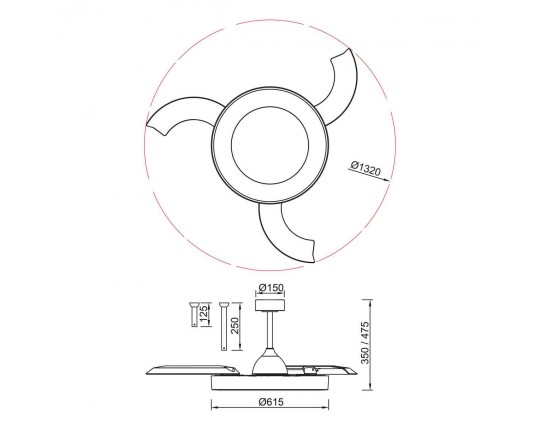 Люстра-вентилятор Mantra NISEKO FAN L 9058