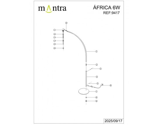 Торшер Mantra Africa 9417