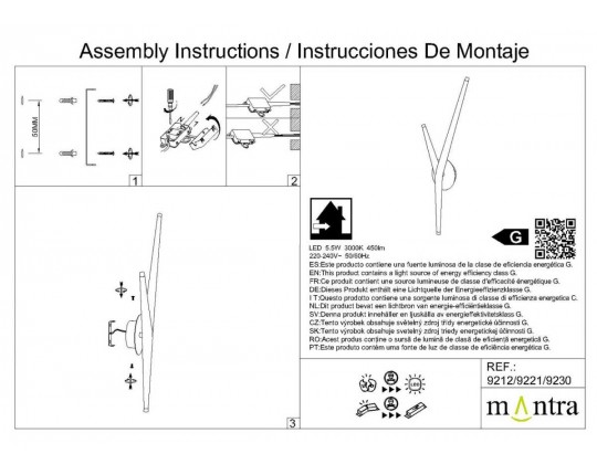 Настенный светильник Mantra Arrecife 9212