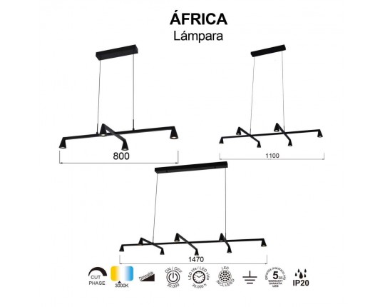 Подвесная люстра Mantra Africa 9410