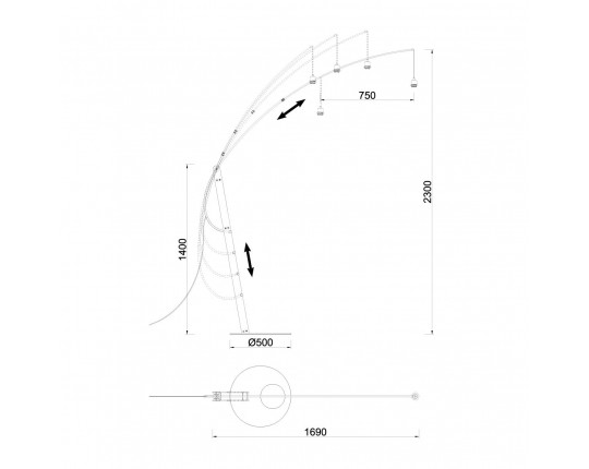 Торшер Mantra Ruti Ricca 9446+9448