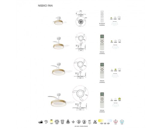 Люстра-вентилятор Mantra NISEKO FAN XS 9090