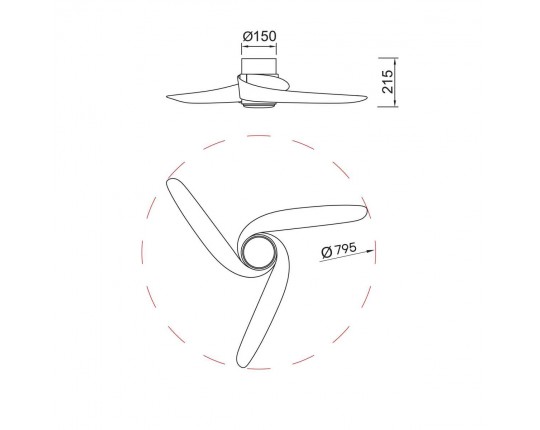 Люстра-вентилятор Mantra GROENLAND 9065