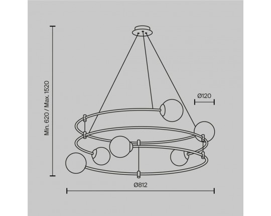 Подвесная люстра Maytoni Balance MOD317PL-06B
