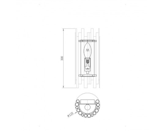 Настенный светильник Maytoni Coliseo MOD136WL-01BS