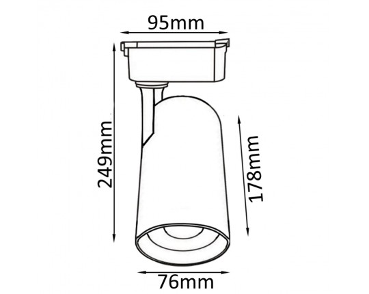 Трековый светильник однофазный Crystal Lux CLT 0.31 006 30W BL Трековый светильник однофазный Crystal Lux CLT 0.31 006 30W BL