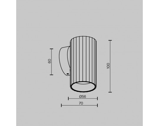 Бра Maytoni Technical Calipso C106WL-01-GU10-B