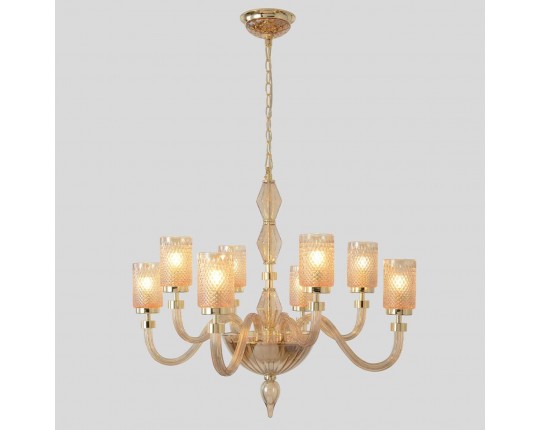 Подвесная люстра Crystal Lux SILVESTRO SP8 AMBER