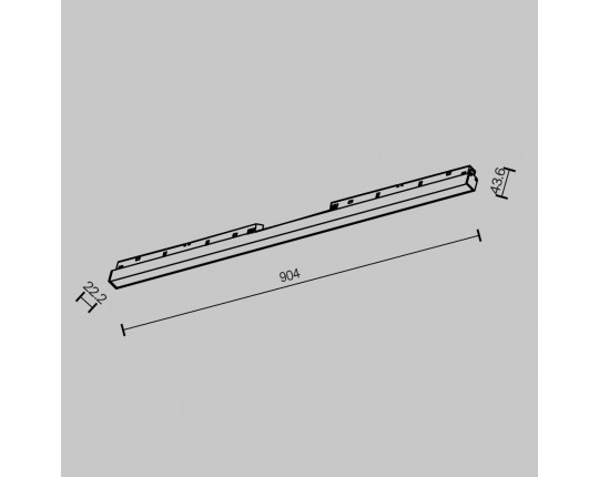 Трековый светодиодный светильник Maytoni Technical Basis TR030-2-30W2.7K-B