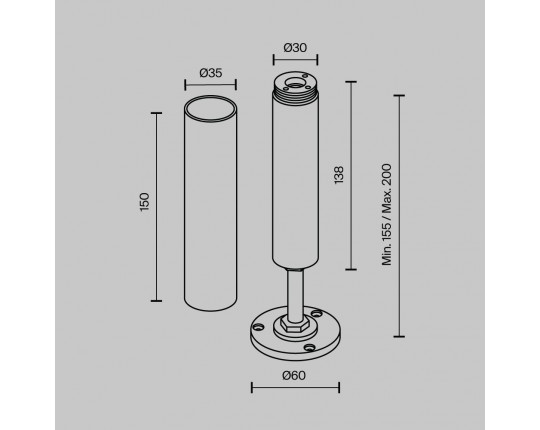 Аксессуар Maytoni Technical CA025BA-B Аксессуар Maytoni Technical CA025BA-B