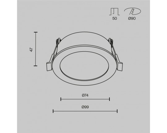 Встраиваемый светильник Maytoni Technical Downlight Orb DL130-GX53-B