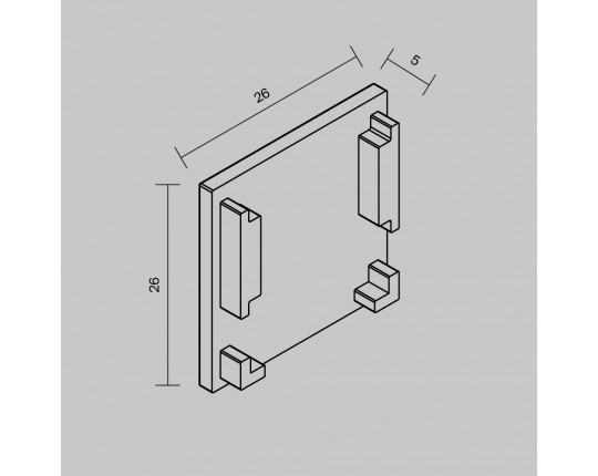 Аксессуар для трековой системы Maytoni Technical EXILITY Accessories for tracks Exility TRAMN034EC-41W