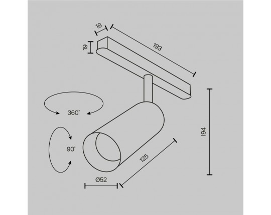 Трековый светодиодный светильник Maytoni Technical Magnetic Exility Focus Led TR032-2-12W4K-M-BW