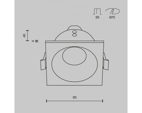 Встраиваемый светильник Maytoni Technical Downlight Zoom DL033-2-01W-1(N)