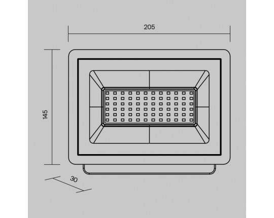 Прожектор светодиодный Maytoni Flood 50W 4000K FL001-L50B4K