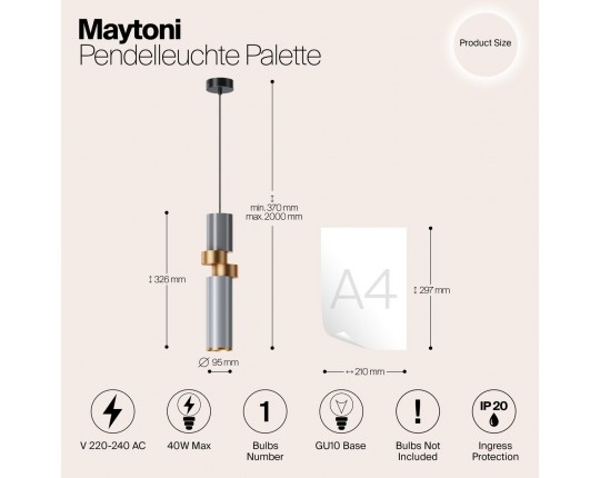 Подвесной светильник Maytoni Palette MOD303PL-01CFL2