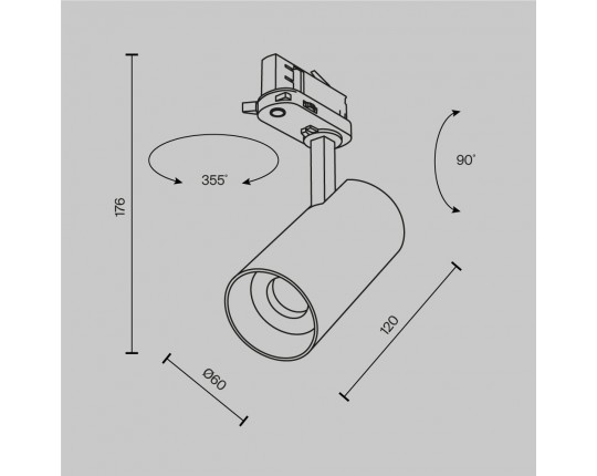 Трековый светодиодный светильник Maytoni Technical Focus Led TR197-3-12WCCT-M-W