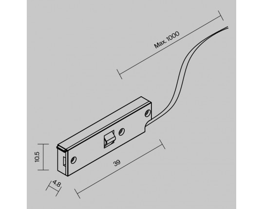 Ввод питания Maytoni Technical Accessories for tracks Levity TRA184B-1B-100