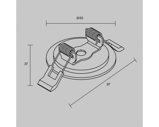 Встраиваемая потолочная чаша для подвесных шинопроводов Maytoni Technical ARITY Accessories for tracks Arity TRA233RCB-B
