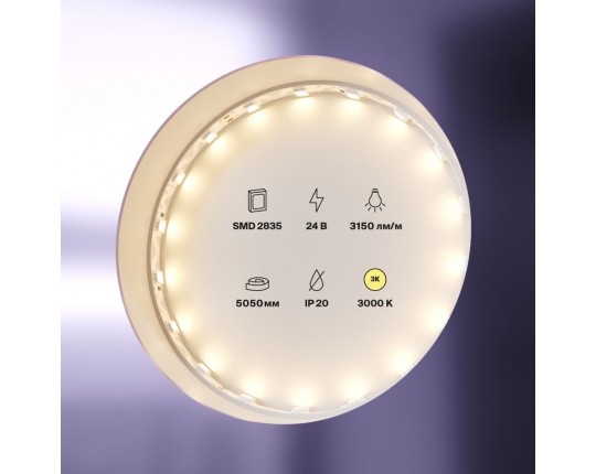 Светодиодная лента Maytoni Led Strip 12W/m 60LED/m 5050SMD теплый белый 5M 20044