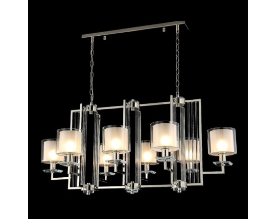 Подвесная люстра Crystal Lux Nicolas SP8 L1000 Gold/White Подвесная люстра Crystal Lux Nicolas SP8 L1000 Gold/White